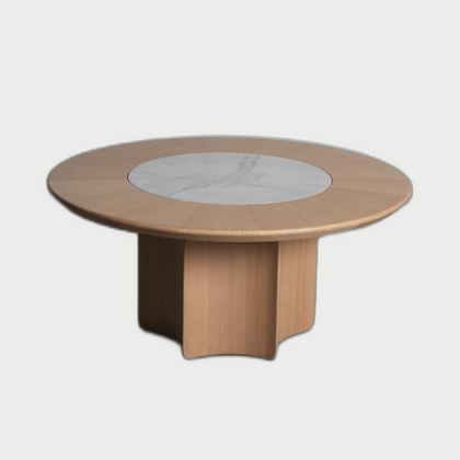 Ivory Wood Decorative Object — neutral background 01