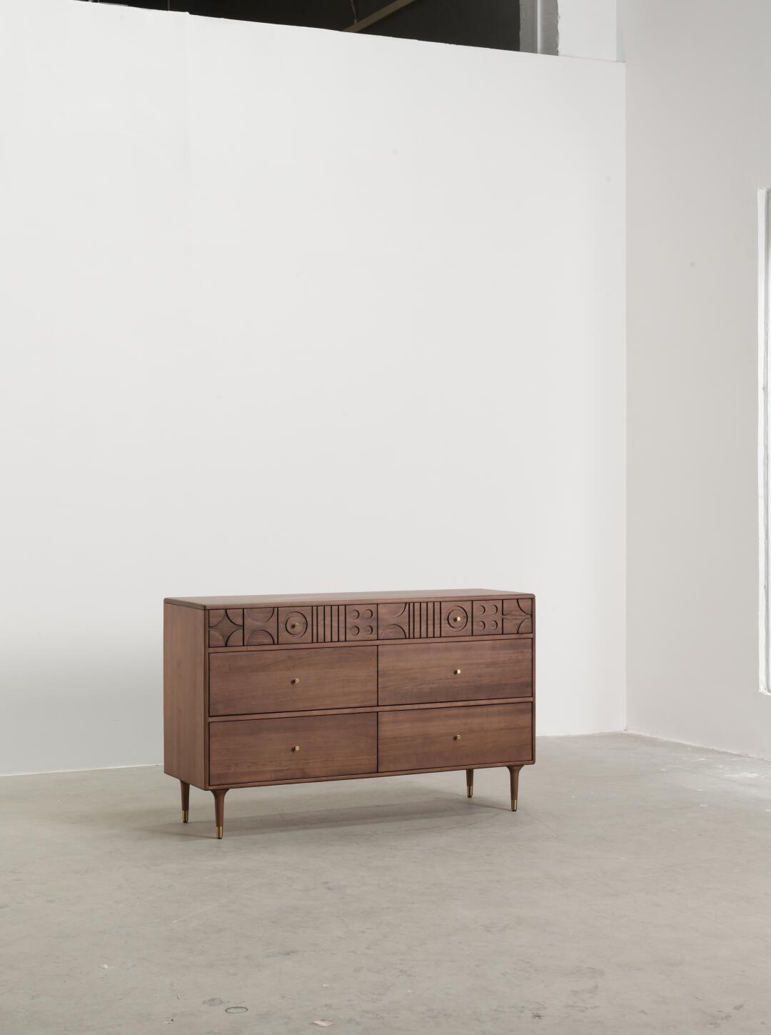 Arden Loft Dresser in a finished interior.