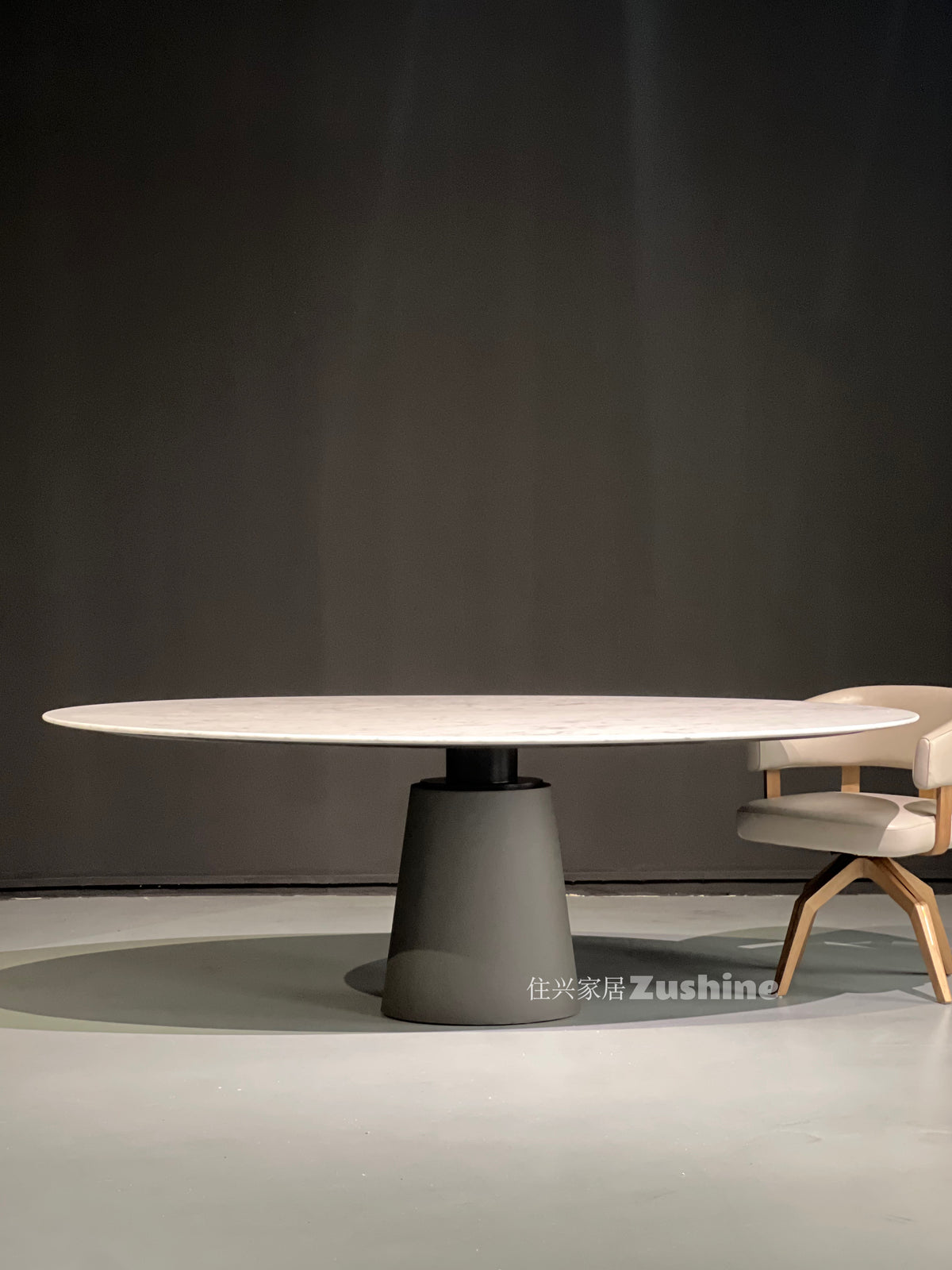 Halo Loft Dining Table in a finished interior.