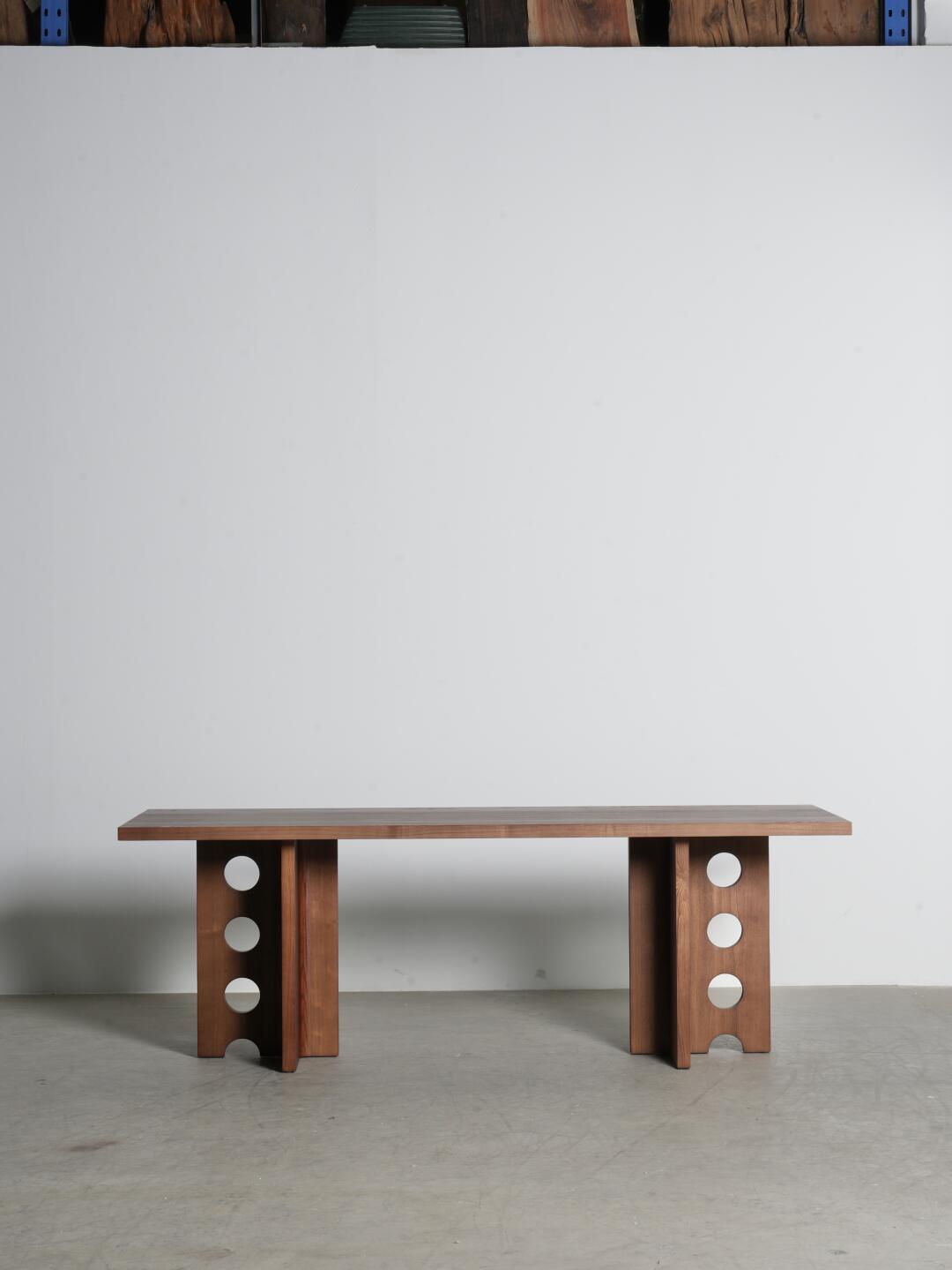 Orion Loft Dining Table in a finished interior.