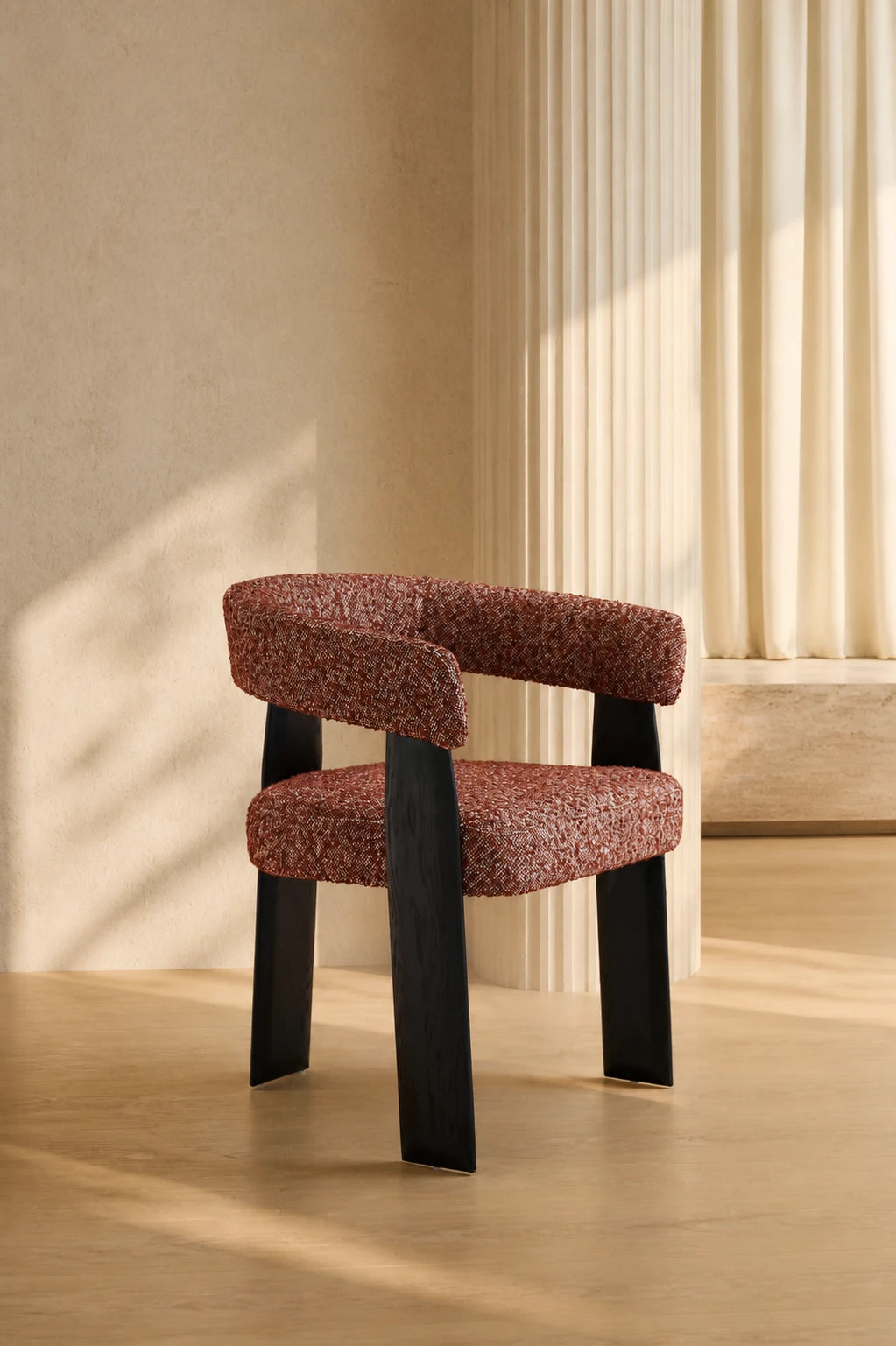 Dahlia Point Lounge Chair in a finished interior.