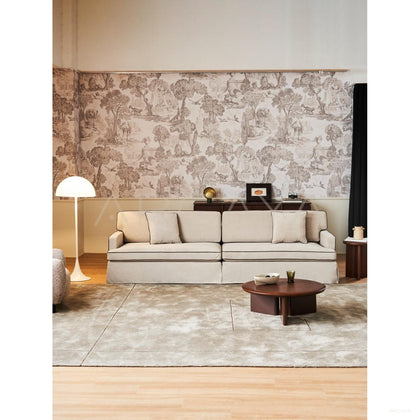 Souffle Vintage Green Sofa - scene