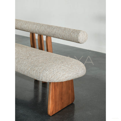 Mid Century Backrest Bench - scene