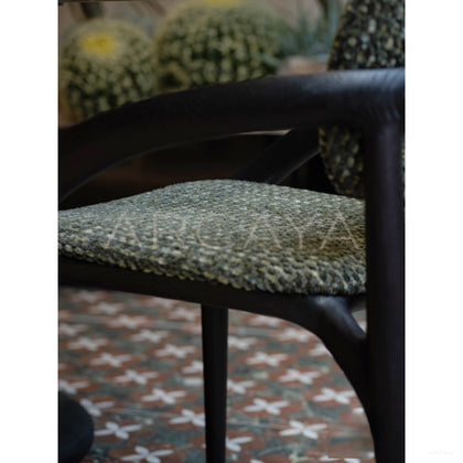 Solid Wood Curved Dining Chair - scene