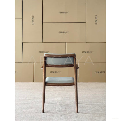 North American Ash Leather Dining Chair - scene