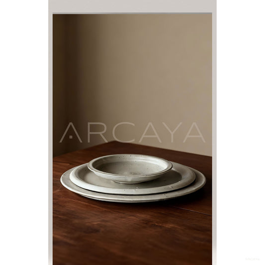 Amu Collab Ceramic Round Dinner Plate - scene