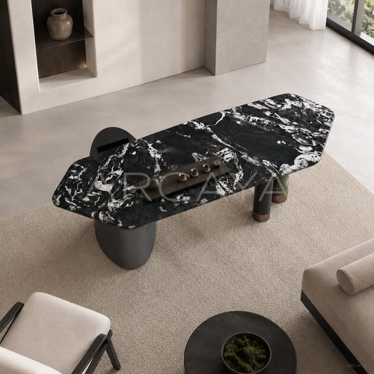 Daze Ink Cloud Green Stone Tea Table - main