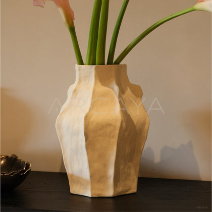 Irregular Sand Texture Wabi Sabi Art Vase - main