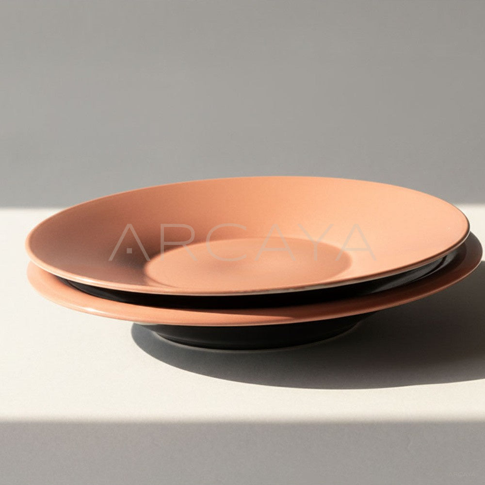 Handmade Underglaze Ceramic Shallow Plate - main