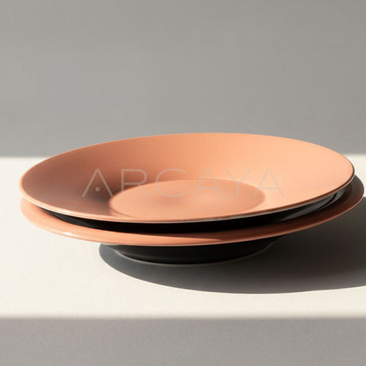 Handmade Underglaze Ceramic Shallow Plate - main