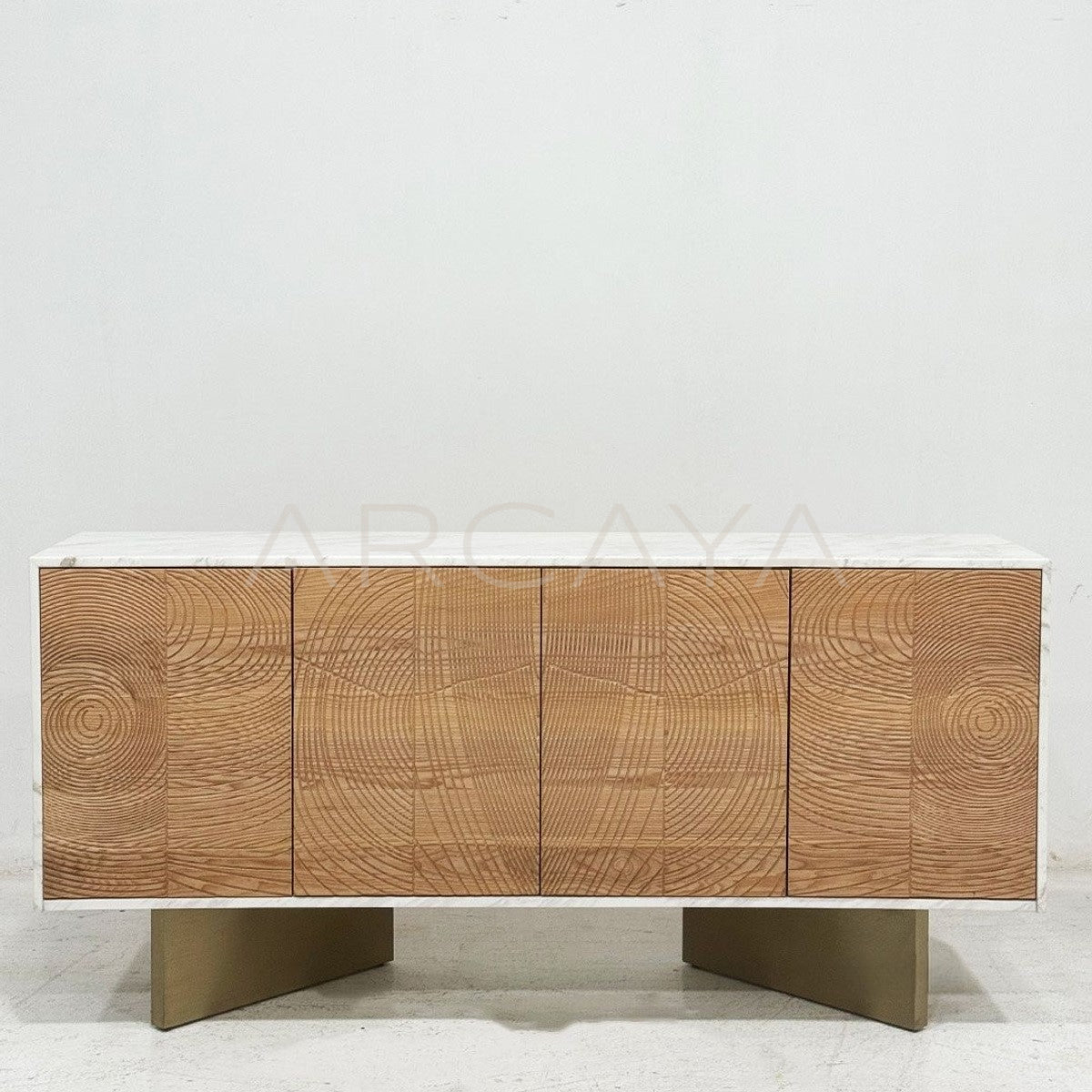 Tree Ring Carved Sideboard - main