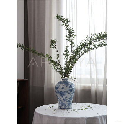 Blue White Porcelain Entryway Jar Vase - scene