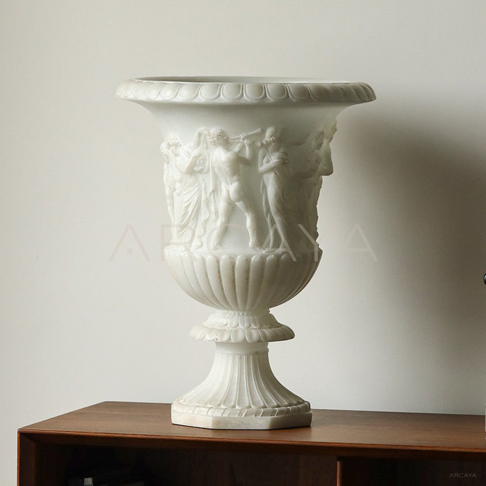 French Mid Century Roman Relief Floor Vase - main