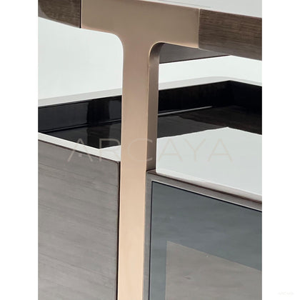 Italian T Shape Metal Frame Sideboard - scene