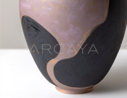 Hand Painted Blurred Ceramic Vase - scene