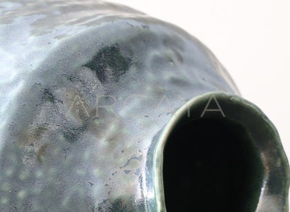 Wabi Sabi Round Belly Ceramic Jar Vase - scene