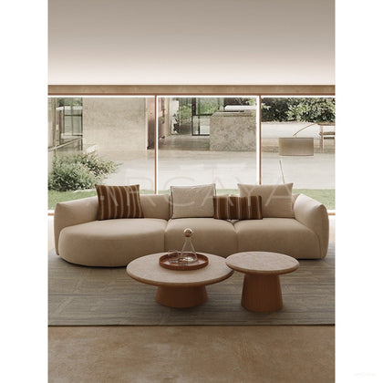 Naturalist Curved Sofa - scene