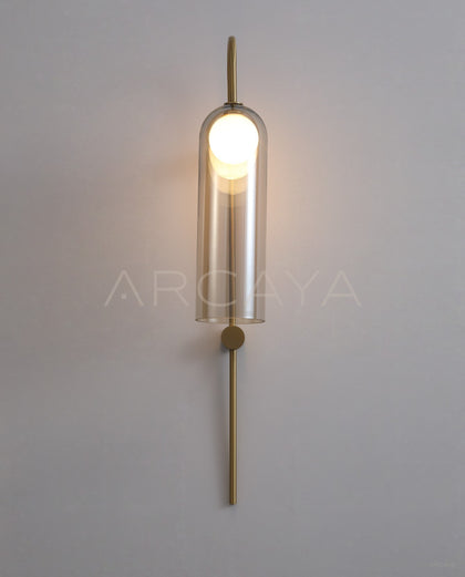 Ring Rod Clear Column Wall Light 10923 - scene