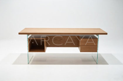 Modernist Glass Desk - scene