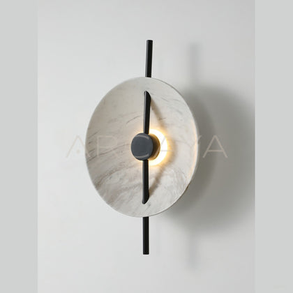 Stone Texture Disc Wall Light 21603 - scene