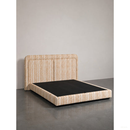 Fabric Upholstered Floating Bed - scene
