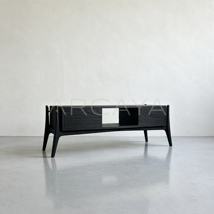 Minimalist Black Ash Tv Stand - main