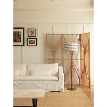 Flowing Cherry Wood Folding Screen - scene