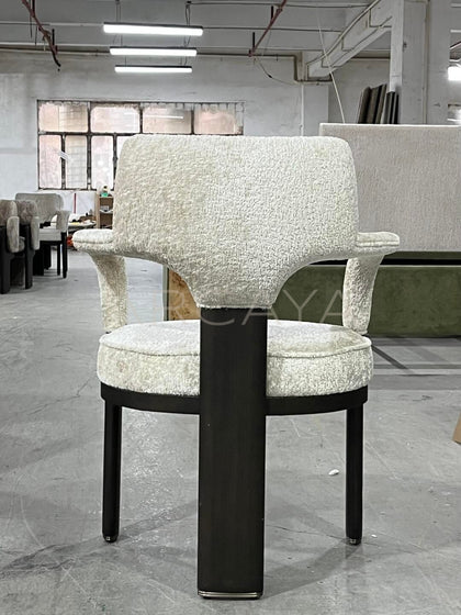 Minimalist Single Lounge Dining Chair - scene