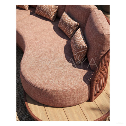 Outdoor Curved Sofa - scene