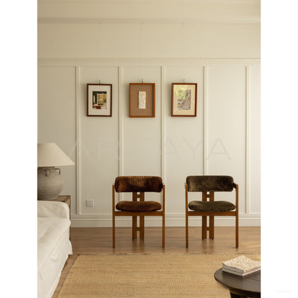 Skin Friendly Armrest Dining Chair - scene