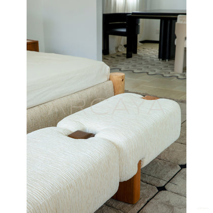 Lotus Root Modular Upholstered Bench - scene