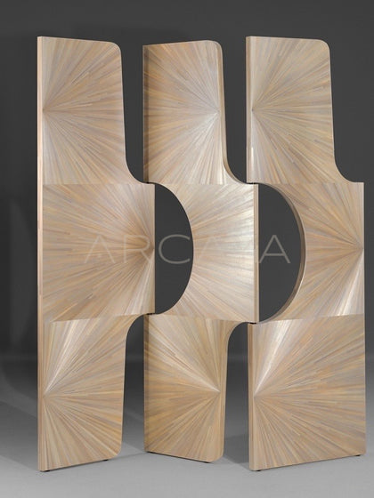 Straw Inlay Art Folding Screen - scene