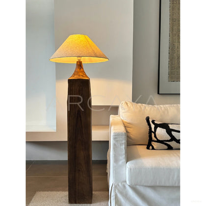 Wabi Sabi Solid Wood Floor Lamp - scene