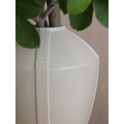 Mid Century Four Sided Ceramic Vase - scene