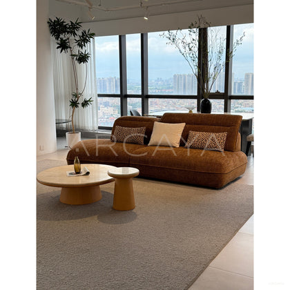 Armless Irregular Curved Sofa - scene
