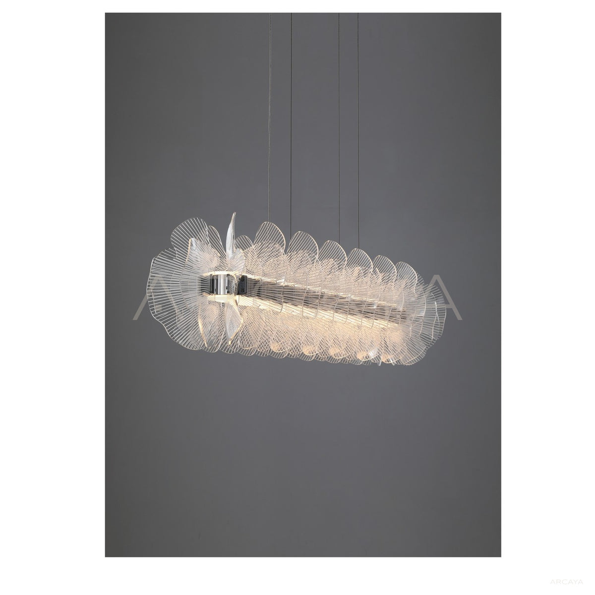 Linear Crystal Petal Pendant Light 23034 in detail