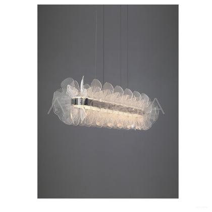 Linear Crystal Petal Pendant Light 23034 - scene