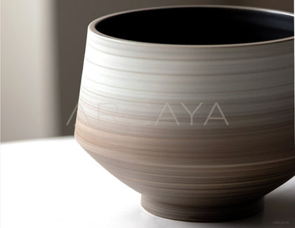Wabi Sabi Swirl Gradient Ceramic Vase - scene