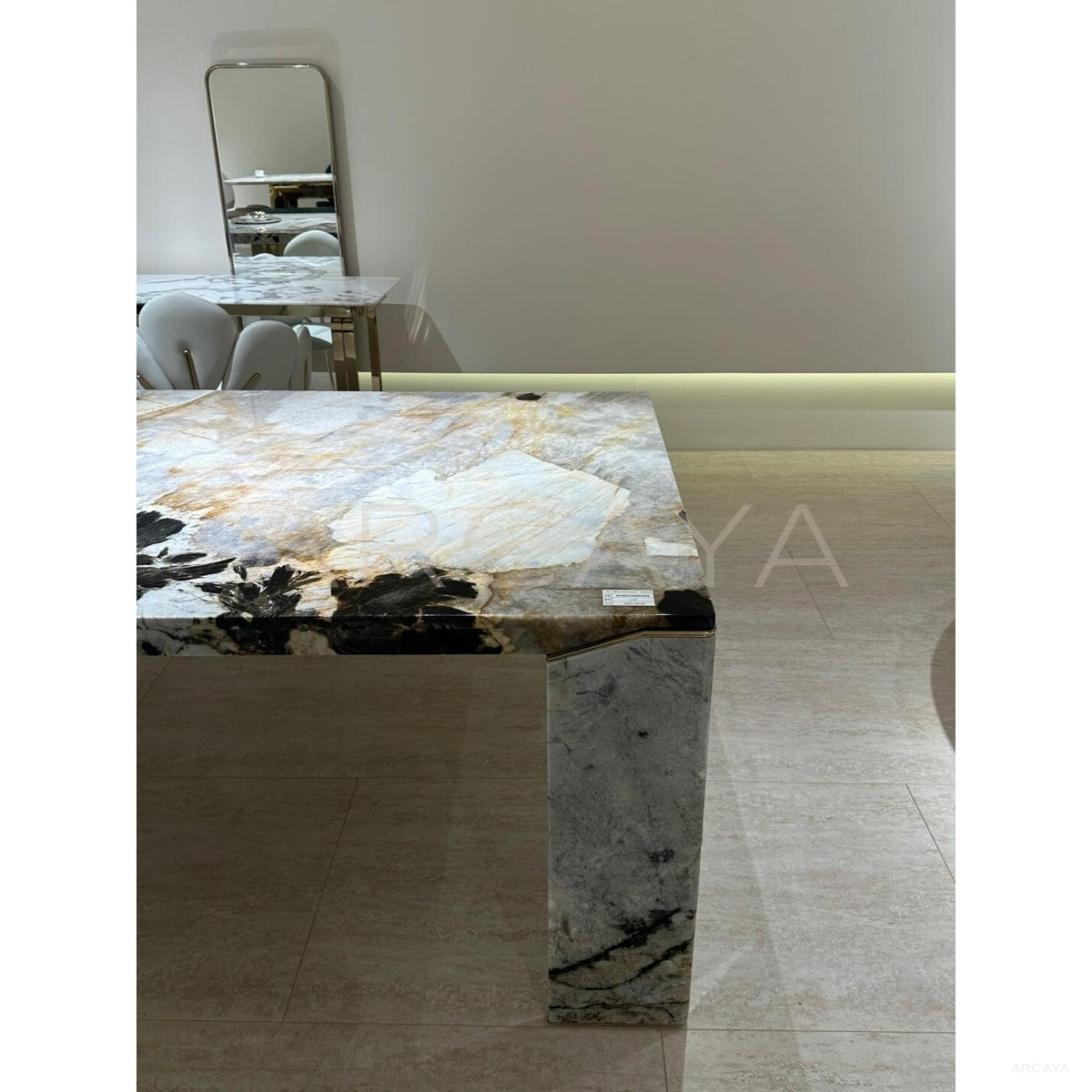 Black Diamond Pandora Stone Dining Table in detail