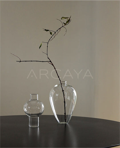 Artistic Clear Glass Chinese Vase - scene