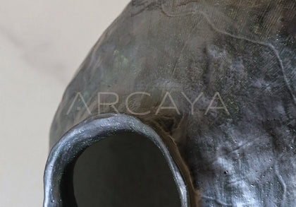 Black Wabi Sabi Jingdezhen Jar Vase - scene