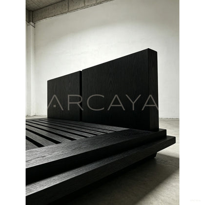 Somnus Minimalist Solid Wood Bed - scene