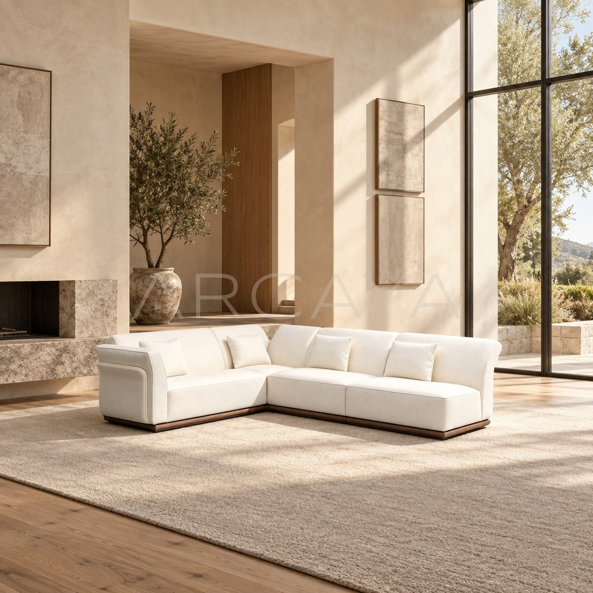 Negative Space Living Room Sofa in detail
