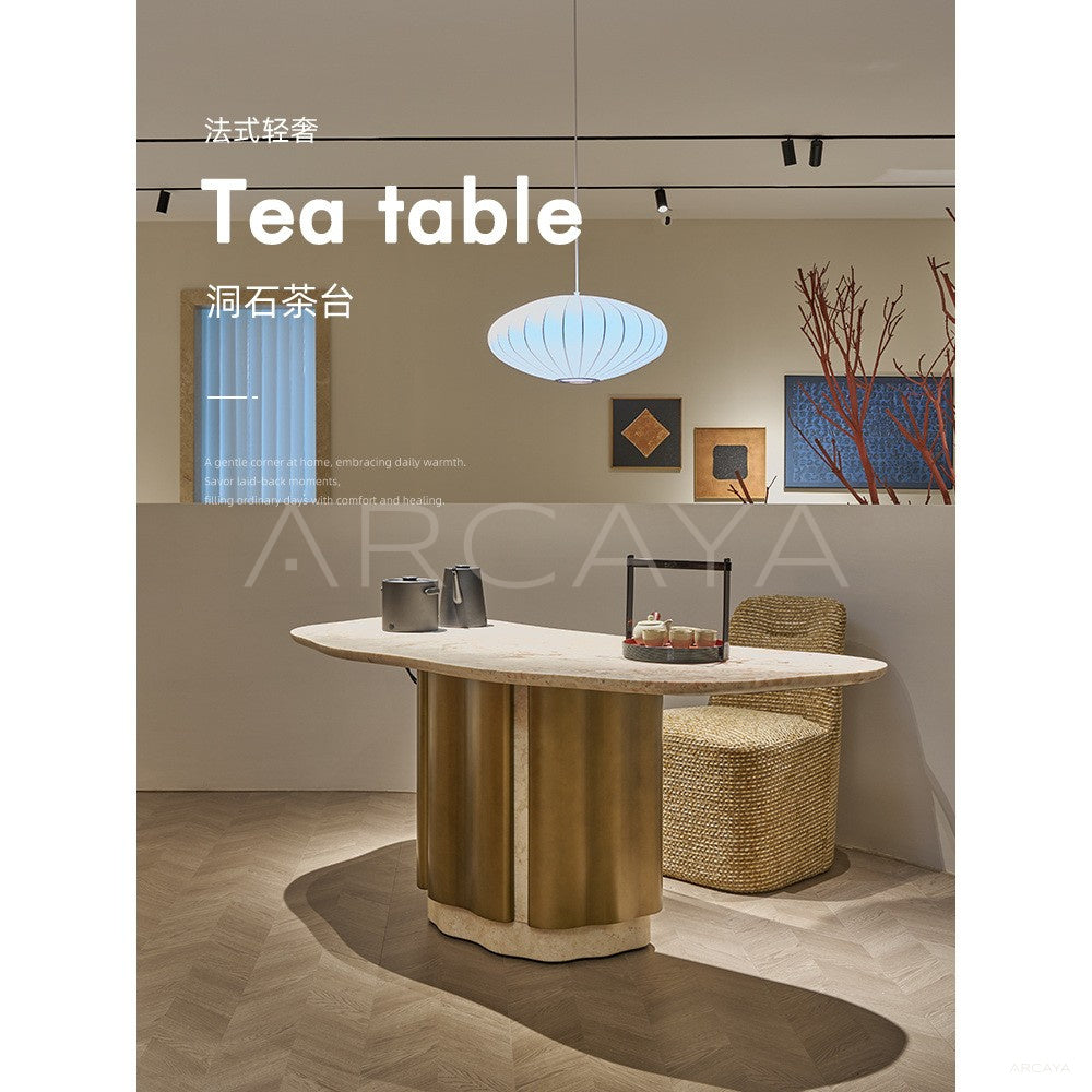 Stone Tea Table in detail