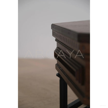 Forge Carved Octagonal Coffee Table - scene