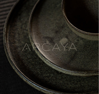 Vintage Textured Ceramic Tableware Set - scene
