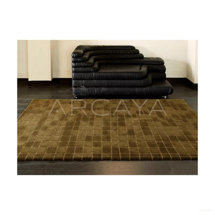 Olive Fine Check Rug Dsm P004 C03 - main