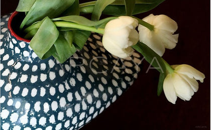 Dadan Geometric Diamond Ceramic Vase - scene