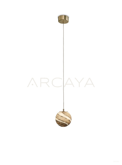 Stone Planet Single Globe Pendant Light 60184 - scene