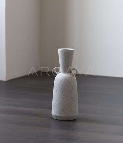Double Ear Wabi Sabi Ceramic Vase Desktop - scene